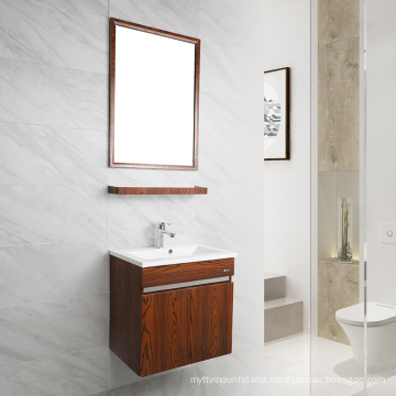 Wholesale stainless steel brown wood grain bathroom vanities for bathroom